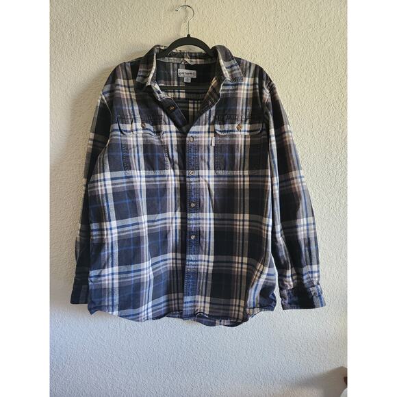 Carhartt Men's Original Fit Long Sleeve Plaid Work Flannel-XL - Picture 1 of 9